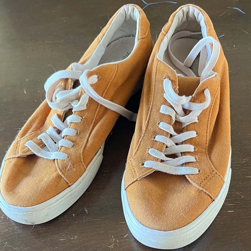 Madewell Rust Canvas Sneakers with White Laces